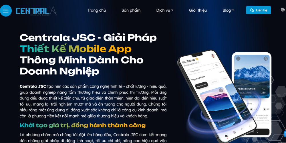 Centrala JSC - Giải Pháp Thiết Kế Mobile App Thông Minh Cho Doanh Nghiệp