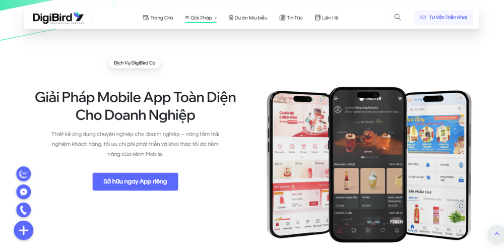 DigiBird Co - Giải Pháp Thiết Kế Mobile App Toàn Diện Cho Doanh Nghiệp