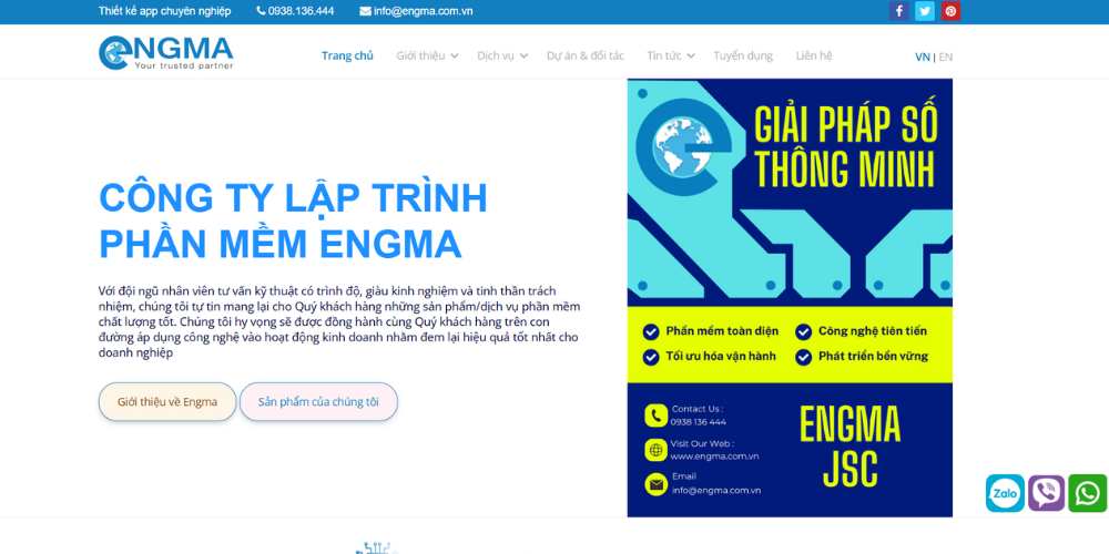 ENGMA - Dịch Vụ Thiết Kế App Mobile Trọn Gói Giá Rẻ