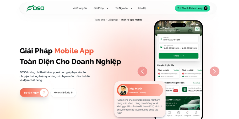 FOSO - Giải Pháp Thiết Kế App Nhanh Dành Cho Doanh Nghiệp