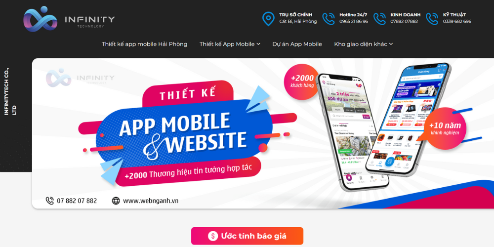 Infinity Technology - Dịch Vụ Thiết Kế App Hải Phòng Trọn Gói Giá Rẻ