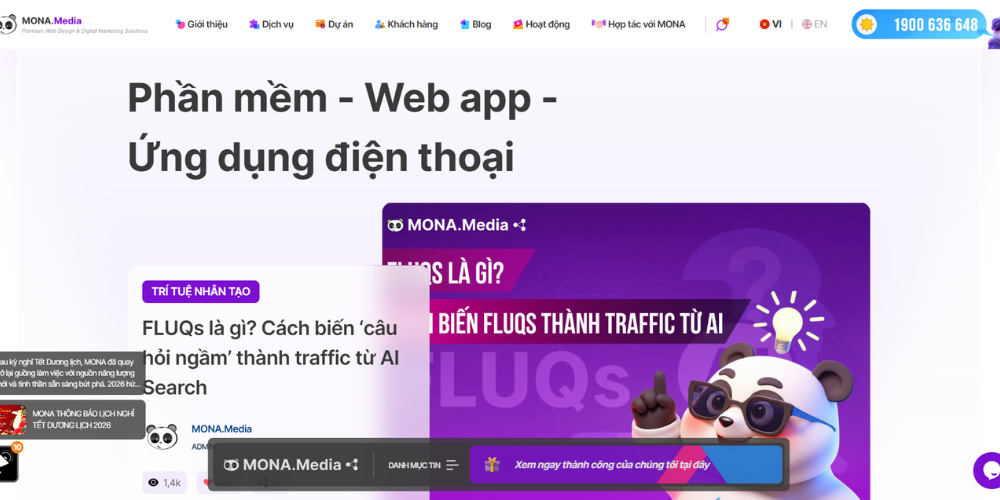 Mona Media - Dịch Vụ Thiết Kế App Uy Tín & Chuẩn SEO