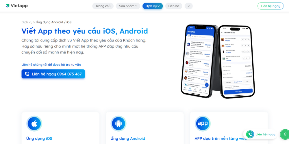Vietapp - Công Ty Lập Trình App Theo Yêu Cầu iOS & Android