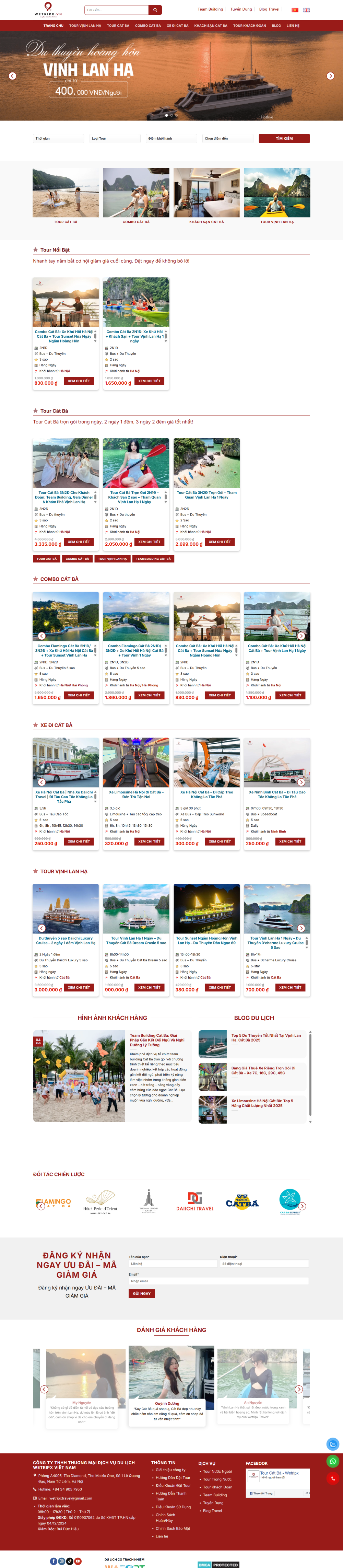 WEBSITE DỊCH VỤ DU LỊCH