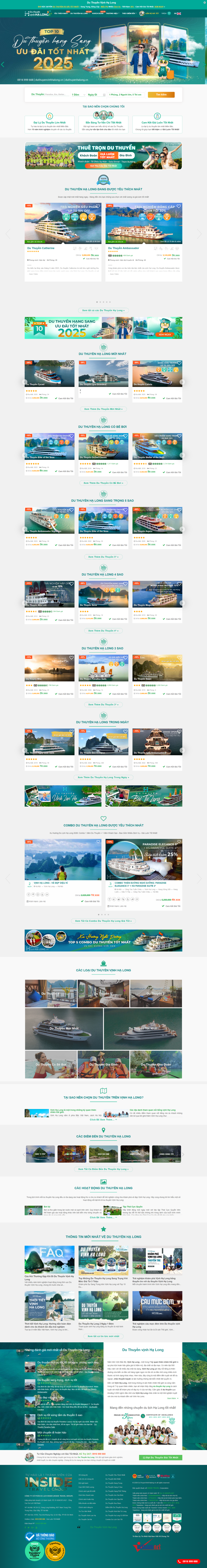 WEBSITE DU THUYỀN VỊNH HẠ LONG