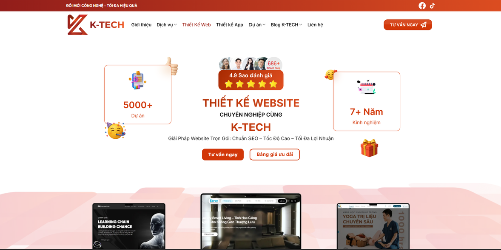 K-TECH - Công Ty Thiết Kế Web Giá Rẻ Chuẩn SEO