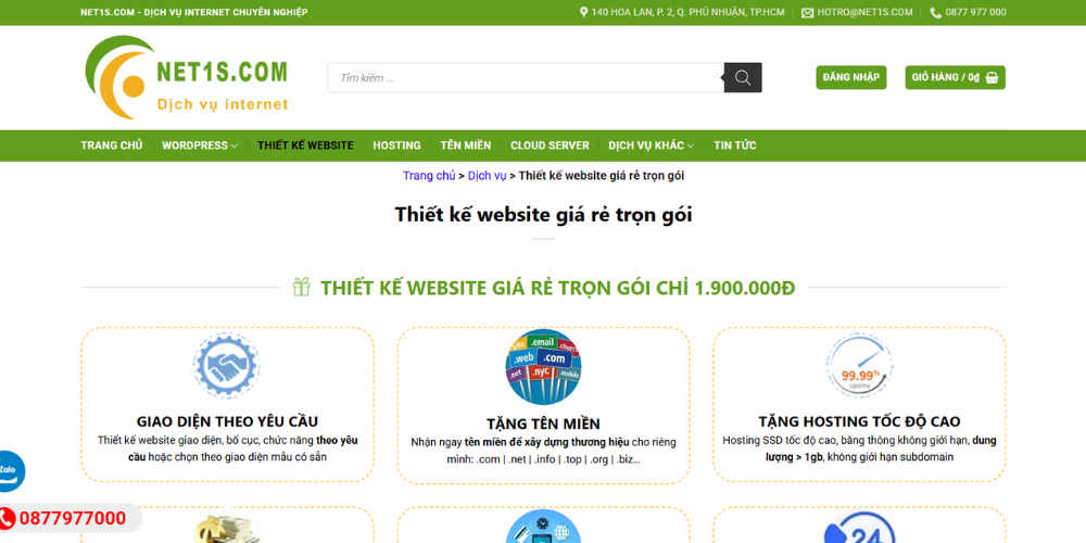 Net1s - Đơn Vị Thiết Kế Website Giá Rẻ Chuyên Nghiệp