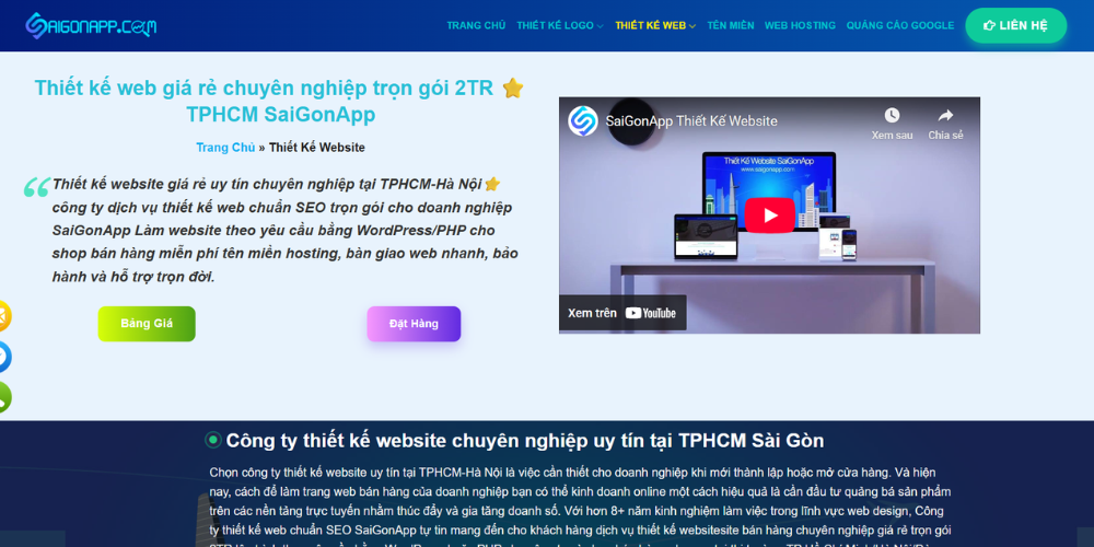 SaiGonApp - Công Ty Thiết Kế Web Giá Rẻ Và Phát Triển Ứng Dụng