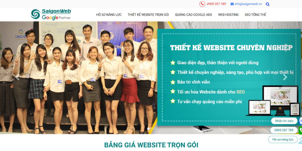 SaigonWeb - Công Ty Thiết Kế Website Giá Rẻ Cho Doanh Nghiệp