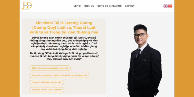 Mẫu Website Cá nhân Portfolio - Mẫu Website 2026 Nổi Bật Nhất