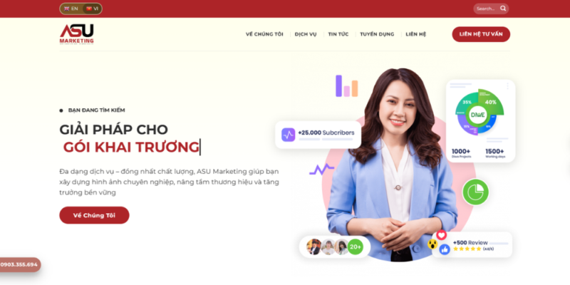 Mẫu Website Dịch Vụ - Mẫu Website 2026 Nổi Bật Nhất