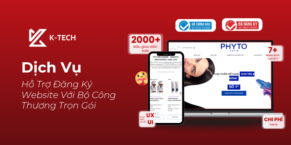 Dịch Vụ Hỗ Trợ Đăng Ký Website Với Bộ Công Thương Trọn Gói Tại K-TECH