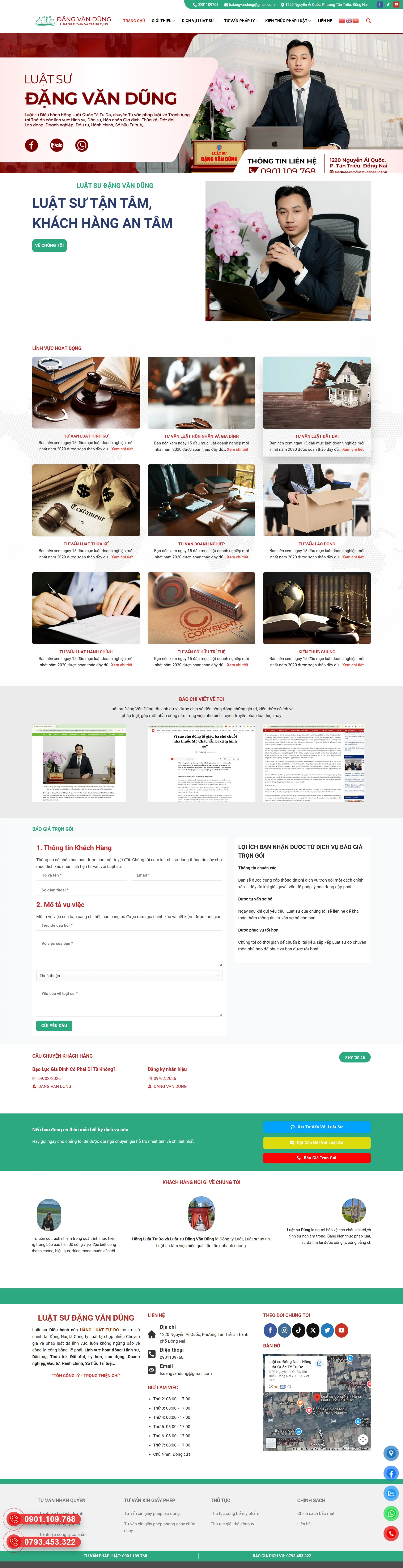 WEBSITE DỊCH VỤ LUẬT SƯ