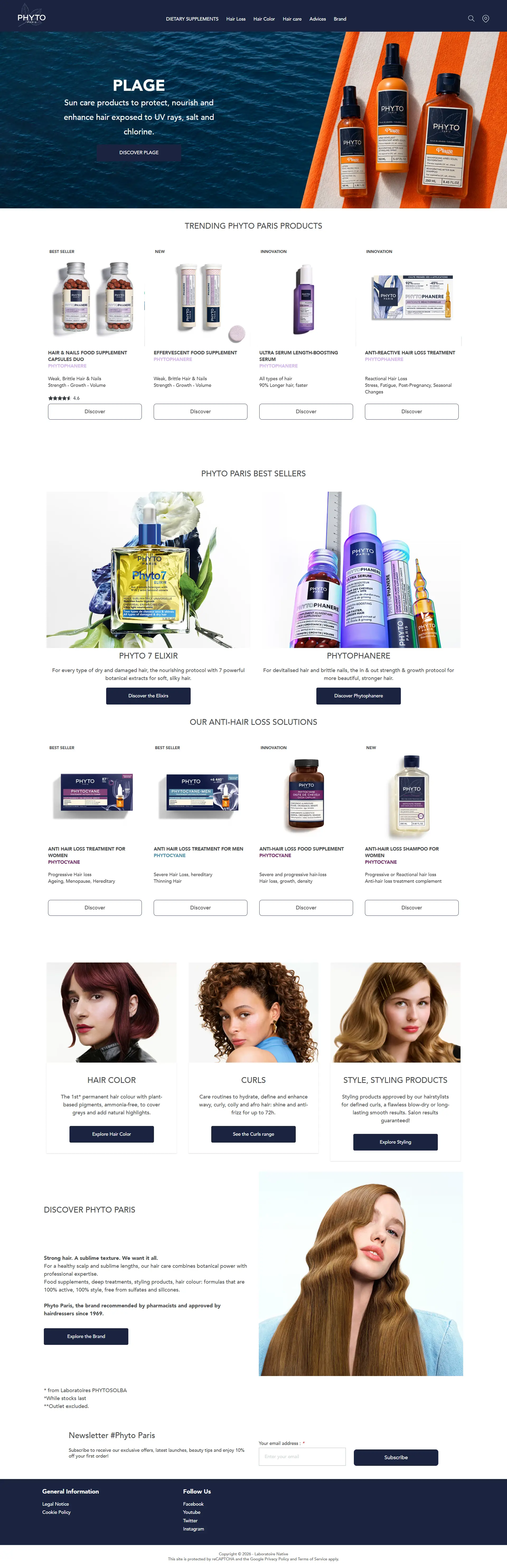 WEBSITE THƯƠNG HIỆU MỸ PHẨM TÓC PHYTO PARIS