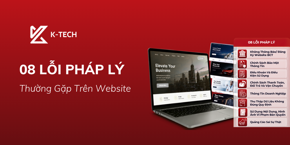 08 Lỗi Pháp Lý Thường Gặp Trên Website