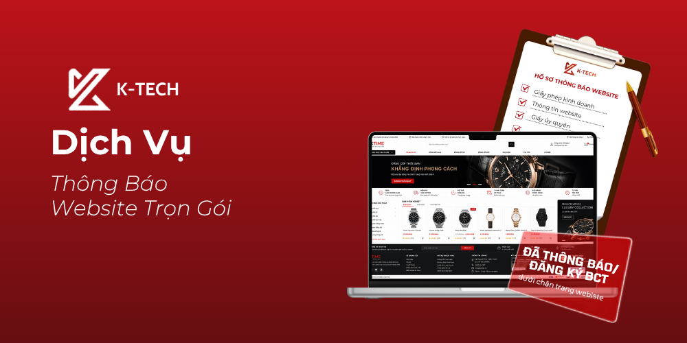 Dịch vụ thông báo website trọn gói tại K-TECH 