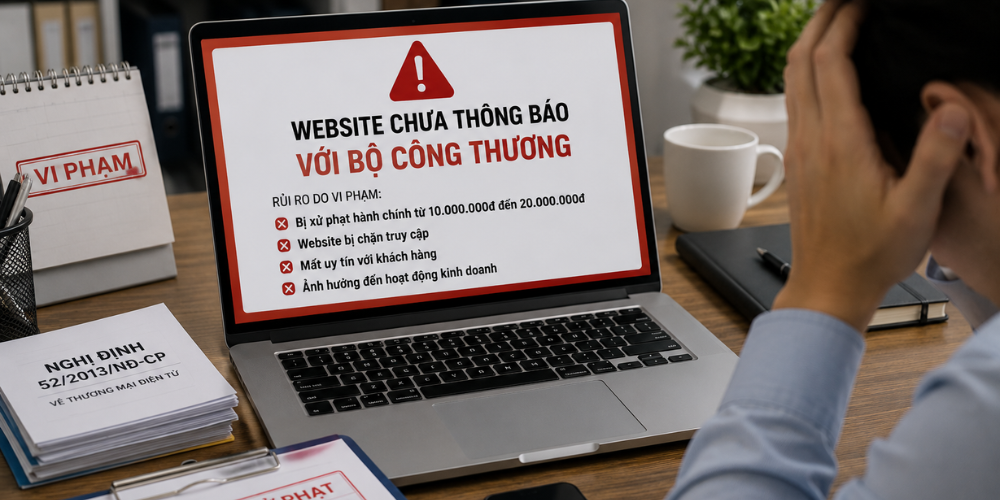 Những rủi ro khi không thông báo website