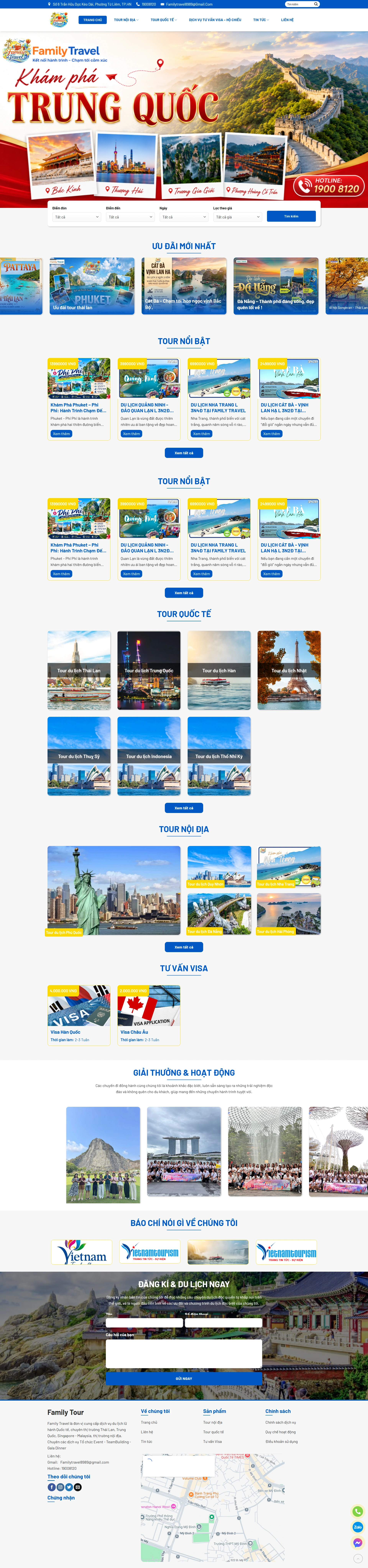 WEBSITE DU LỊCH FAMILY TOUR