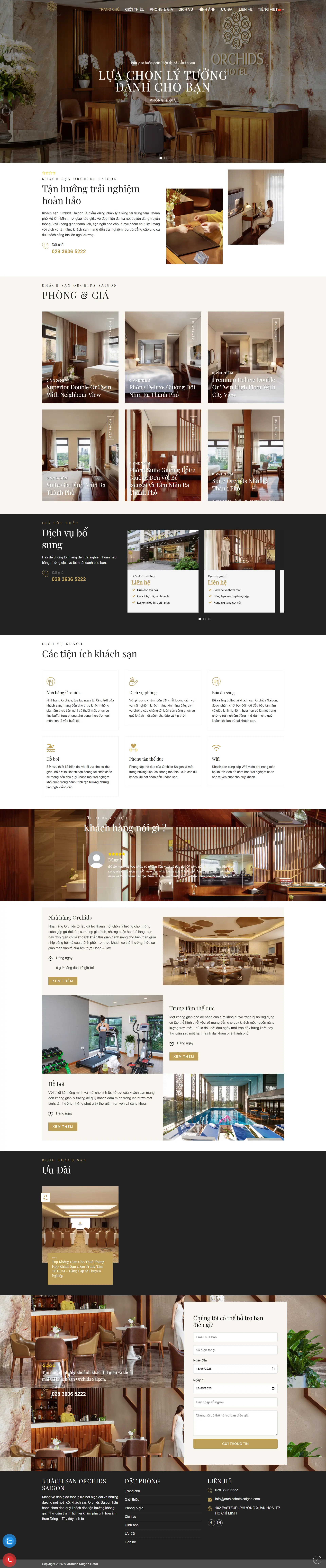 WEBSITE KHÁCH SẠN ORCHIDS SAIGON